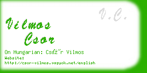 vilmos csor business card